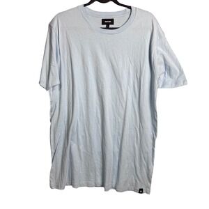 SMKFLWR Mens XL Light Blue Crew Neck Short Sleeve T-Shirt Casual Comfort